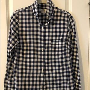 J.Crew navy and White lightweight top